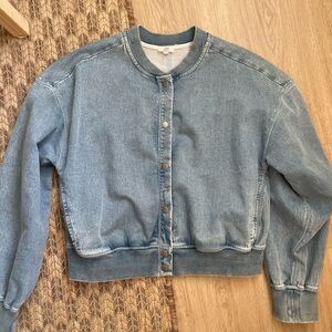 Aerie Women's Bomber style Denim Jacket